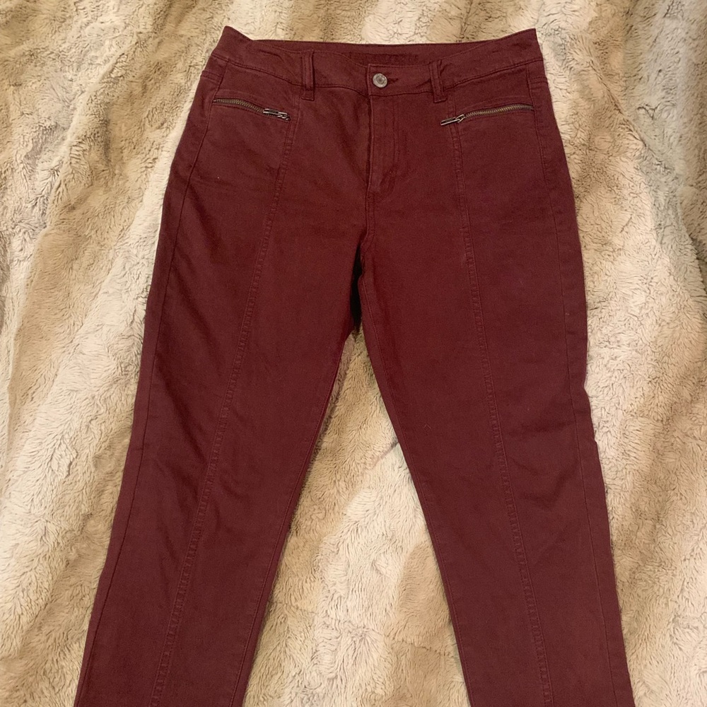 American Eagle Maroon Jeans